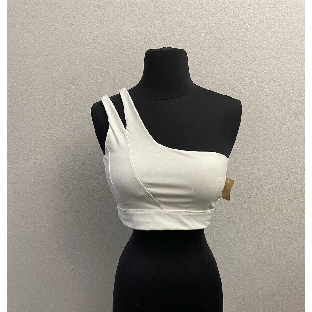 Anna-Kaci White‎ Asymmetrical Sports Bra Size Small NWT Removable Pads